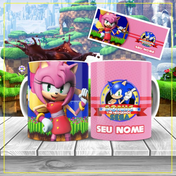 Caneca Amy Rose – Personalização com Nome ou Texto