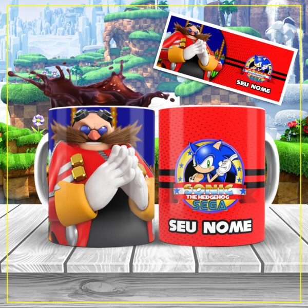 Caneca Dr. Eggman – Personalização com Nome ou Texto