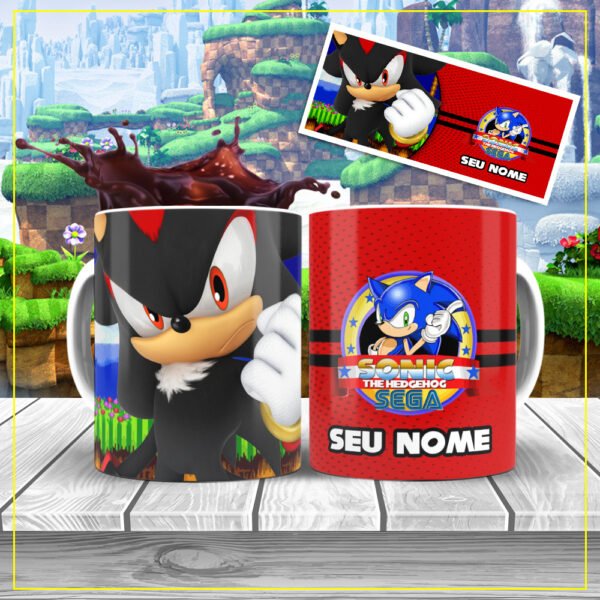 Caneca Shadow the Hedgehog – Personalização com Nome ou Texto