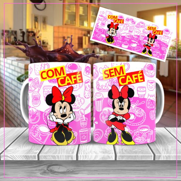 Caneca Minnie – Com Café, Sem Café – Edição Exclusiva!