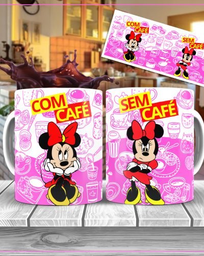 Caneca Minnie – Com Café, Sem Café – Edição Exclusiva!