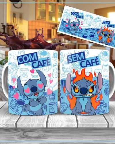 Caneca C/Café S/Café Stitch